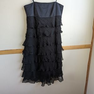 Laundry by Shelli Segal | Silk Strapless Black Cocktail Dress Size 12 LBD